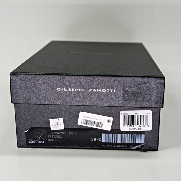 Giuseppe Zanotti Shangay 85MM Strappy Patent Slide Sandals Size 38.5 (MSRP $795) - Picture 12 of 12